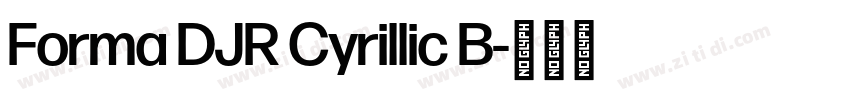 Forma DJR Cyrillic B字体转换